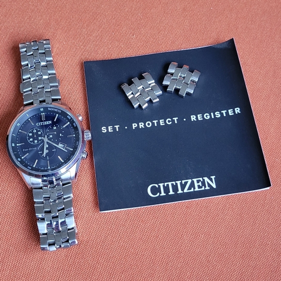 Citizen Men's Classic Corso Eco-Drive Blue Face Silver Bracelet Analog Watch - Picture 2 of 9